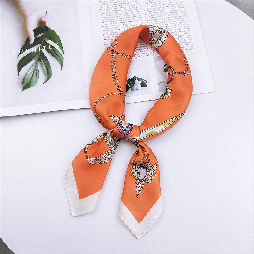 Модный декоративный шарф, повязка для волос, резинка для волос 70, маленький квадратный шарф, шелковый шарф, женский весенне-осенний универсальный маленький шарф, профессиональный шарф