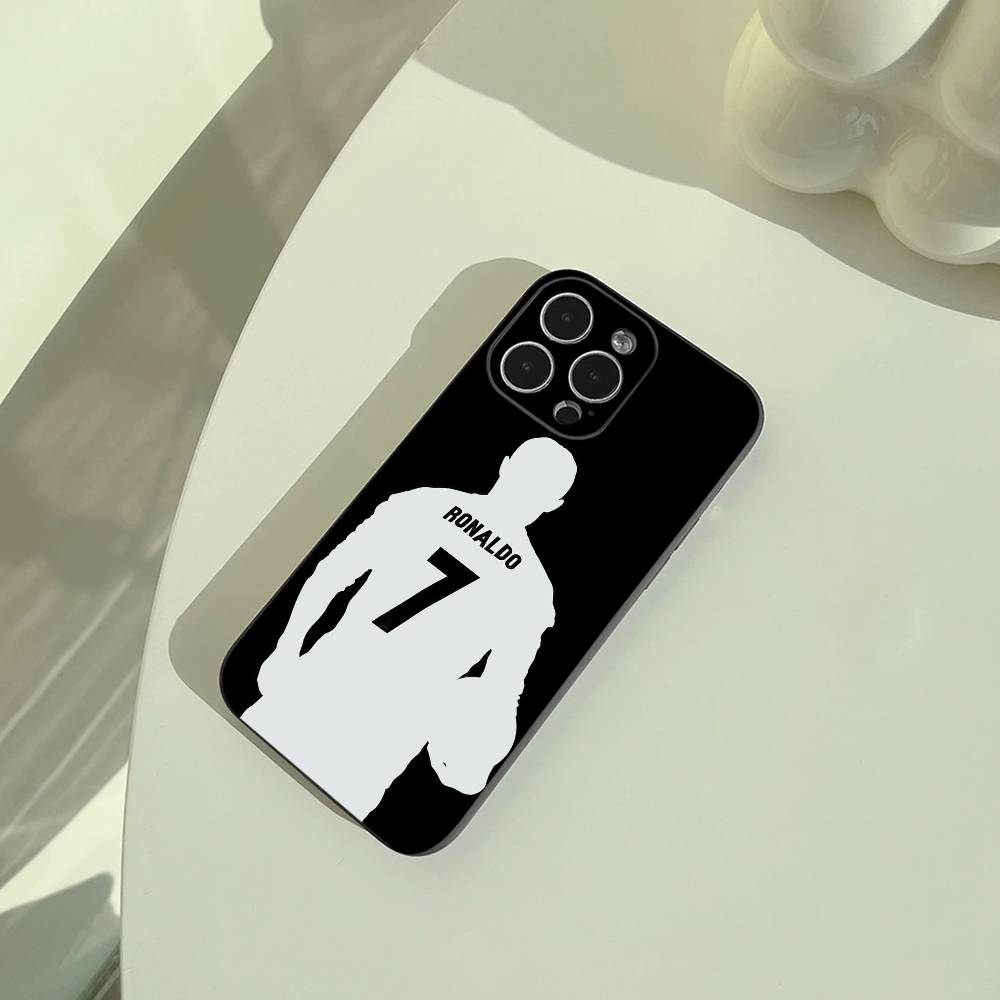 7-No7-C-R-7-Роналду Чехол для телефона для iPhone 17,16,15,14,13,12,11 Pro Max,16Plus,XS Легкий и практичный Мягкий черный чехол