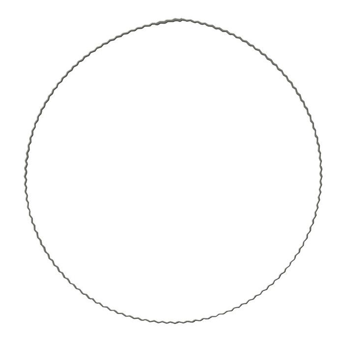 Anneaux en fil métallique ondulé, 15 cm