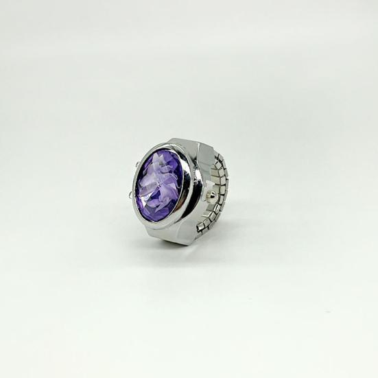 Красочные часы со стразами и откидной крышкой, эластичный ремешок из нержавеющей стали, овальный циферблат, женские часы, кольцо на палец, подарок на день рождения, модные аксессуары