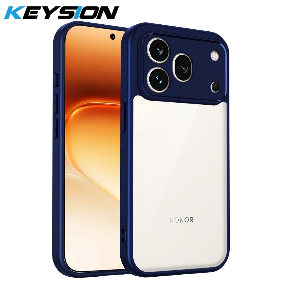 KEYSION Прозрачный чехол для телефона HONOR 600 Pro 5G Мягкий силикон+ПК HD Прозрачная противоударная задняя крышка для Huawei Honor 600