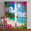 2 шт., Вечеринка Занавес Тропические пляжи и цветы Светофильтр летние украшения для вечеринки Использовать для домашнего ежедневного декора