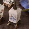 Керамическая бутылочка для лосьона в китайском стиле Винтажная портативная бутылочка для лосьона, шампуня, воды Бытовой дозатор мыла Аксессуары для ванной комнаты