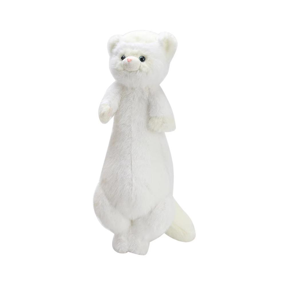 Stuffed Animal Ferrets Plush Toys Long Cute Simulation Stuffed Ferret Kawaii Sofa Cushion Brown Mink Plush Bed Sleeping