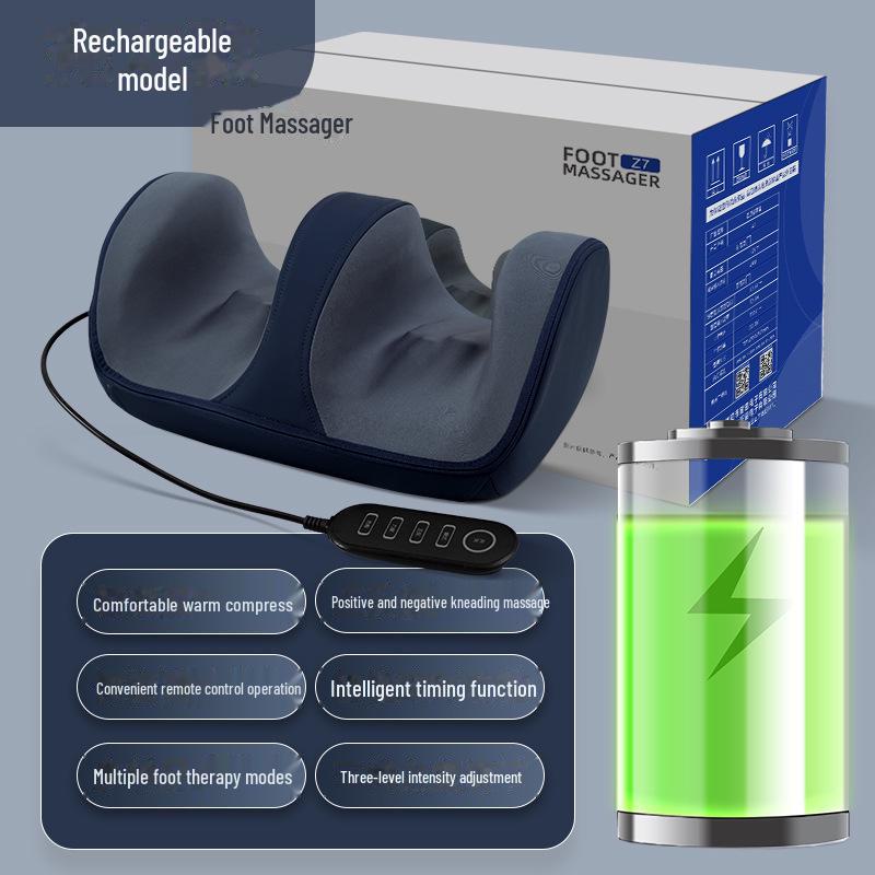 Многофункциональный массажер для ног и ступней с дистанционным управлением, функцией прогрева и разминания