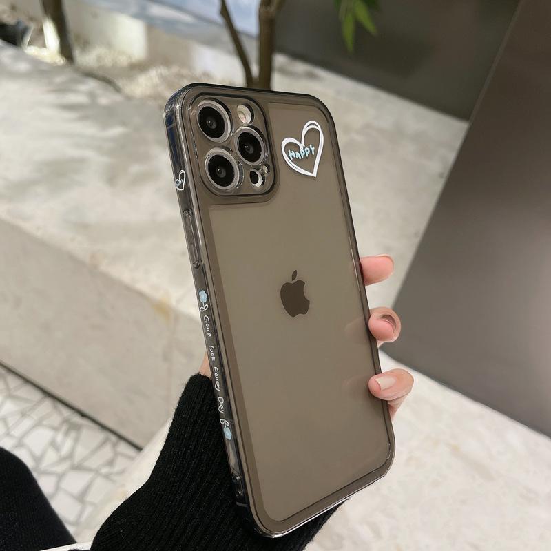 Простая пара Чехол для iPhone 16 Apple Мобильного телефона 16 Pro Max Прозрачный 13 Подходит для 8plus Боковой XS Мягкий Чехол