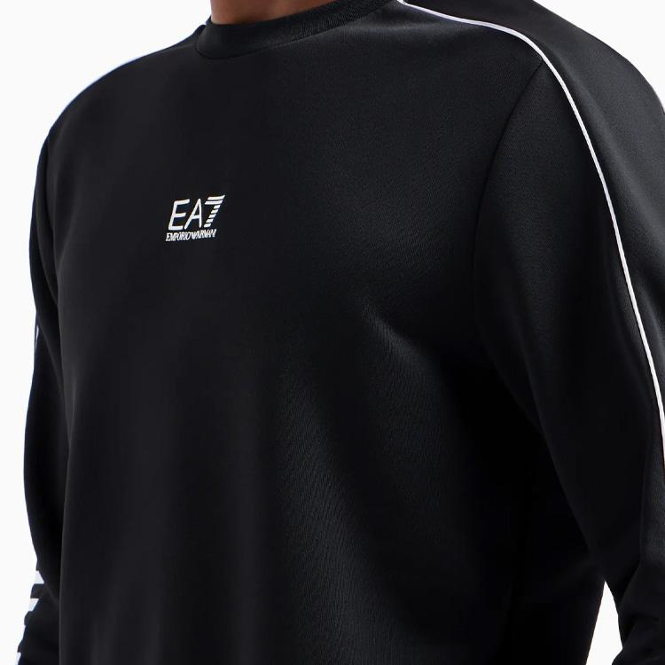 Emporio Armani EA7 FW24 Толстовка Мужская Черная 6DPM05-PJ16Z-1200