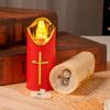 Christian Cross LED Flameless Candles Realistic Flame Fake Candle Electronic Candles  Catholic