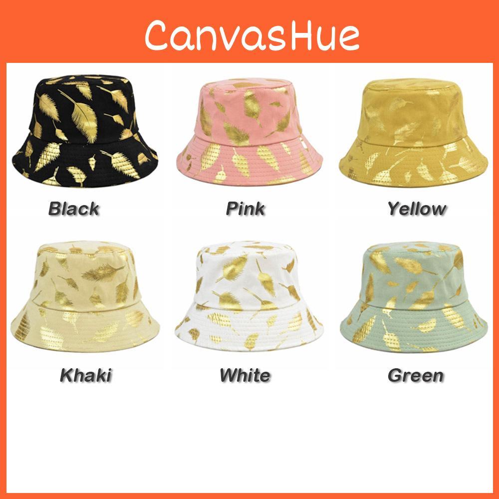 Трендовая панама рыбака с золотой фольгой в корейском стиле, широкополая, шляпа-ведро, защита от солнца