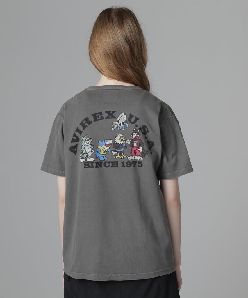 Женская футболка Avirex FADE WASH PRINT F, 410, Угольный, 783-5135604