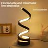 Modern Spiral Dimmable LED Table Lamps for Living Room, Small Bedside Lamps, Nightstand Lamp for Bedroom, Office, Home