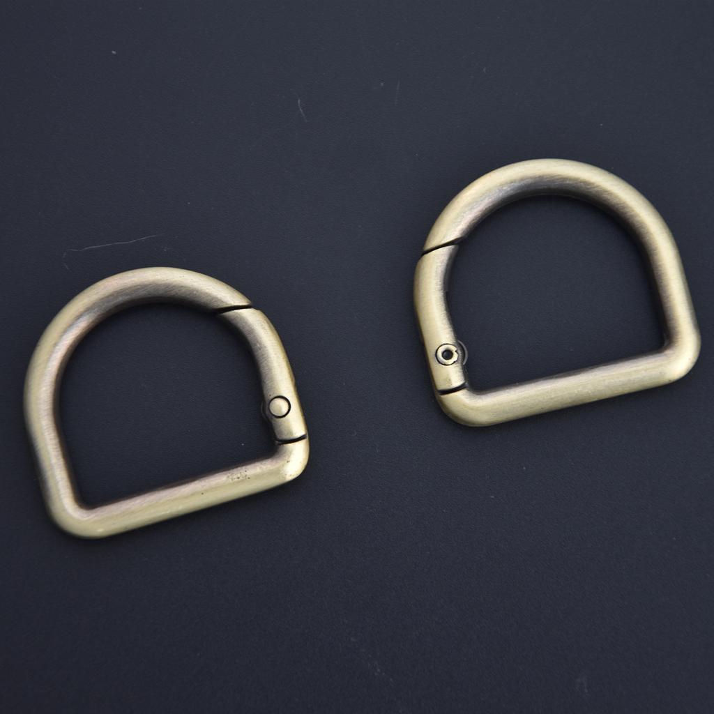 5pcs D Ring Openable Metal Buckles Bag Luggage Strap Connecting Clasp Spring Keyring Hardware Accessories