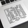 Laptop Computer Keyboard Shortcut Reference Sticker Universal Decorative Study Guide for Home Office Programmer Productivity