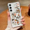 Чехол с цветами для Samsung Galaxy S25 Edge S24 S25 S23 Ultra S22 Plus S24 FE A56 A16 A55 A54 A15 Противоударный Прозрачный ТПУ Чехол для телефона