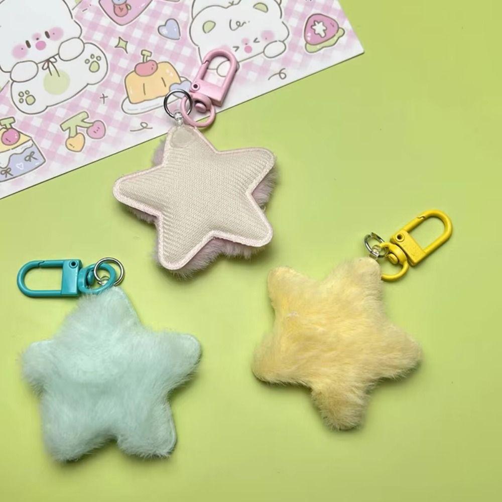 Pom Pom Starfish Multicolour Star Key Ring Pentagram Stars Backpack Pendant  Wedding Gifts