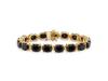 Теннисный браслет с черной шпинелью - серебро 925 пробы