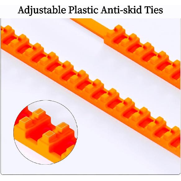20PCS Snow Tire Cha, Universal Emergency Tire Cha, Adjustable Plastic Anti-Skid Ties, Safety Cha For Most Cars, SUV Trucks, Safety Cha Anti-Skid Cha,