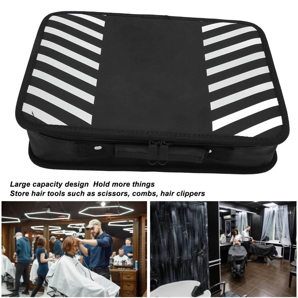 PU Barber Tool Bag Organized Compartments Hair Cutting Grooming Kit Storage Organizer Travel Use