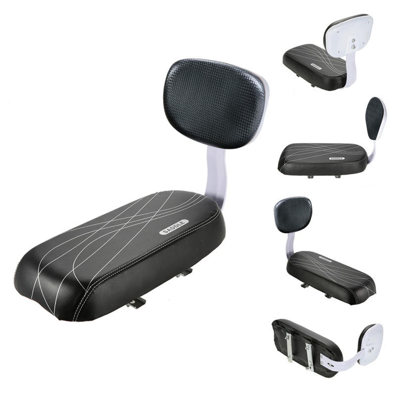 Удобное детское велосипедное заднее сиденье со спинкой, мягкая подушка для самостоятельной езды для детей, подушка сиденья для пассажира