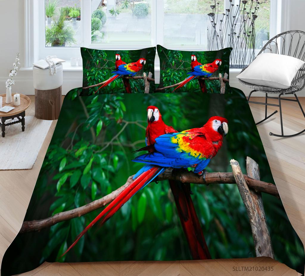 3D Digital Printing Home Bedding Set Pillow Cover Quilt Cover Bedding Set Duvet Cover Full Size Single/Double Bed Home Decoration