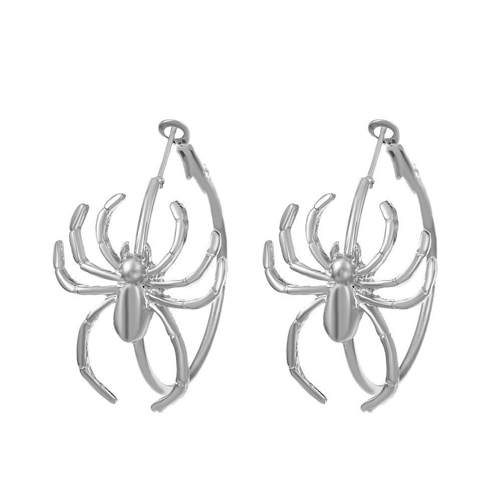 Goth Spider Shaped Stud Earrings For Women Vintage Animal Shaped Ear Studs Bohemia Heavy Metal Party Jewelry Accessories Gift