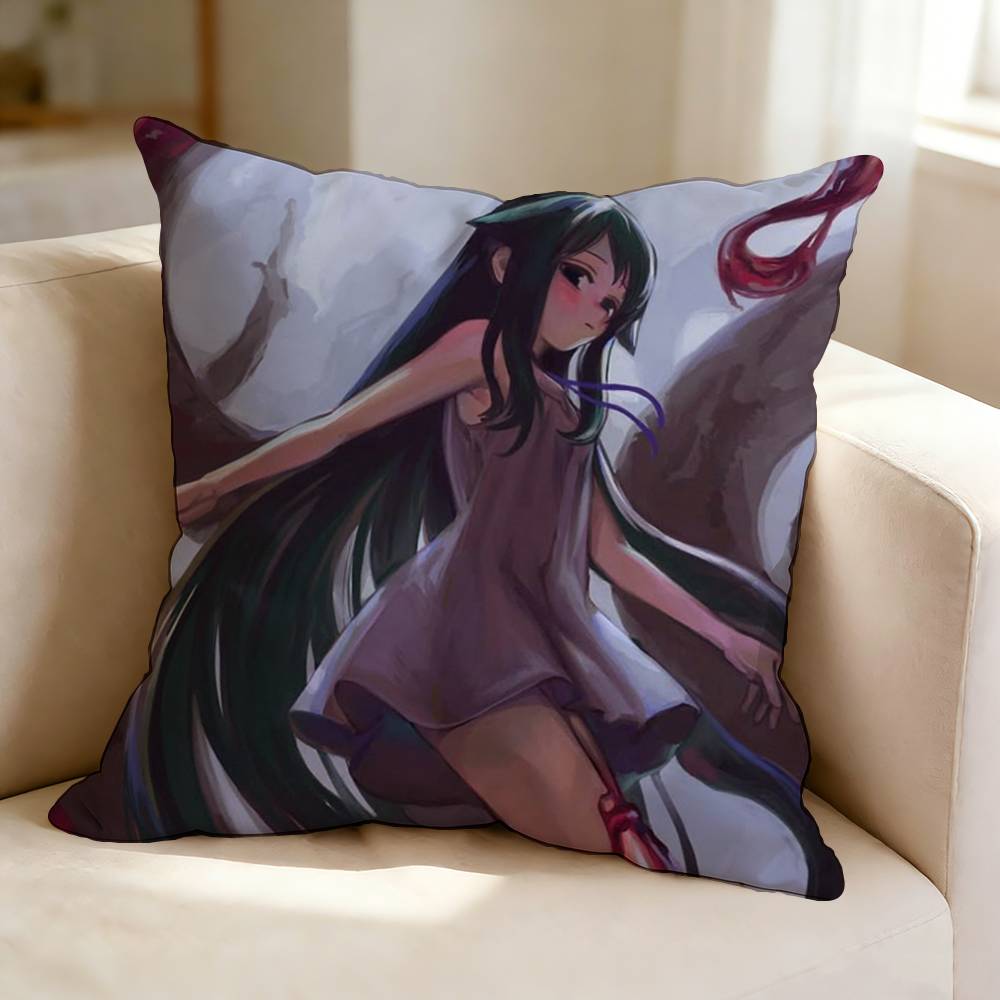 Visual Novel S-Saya no U-Uta Cute S-Saya Pillow Case Square Double-Sided Sofa Cushion Cover Bedroom Bedside Pillow