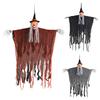 Yousheng Halloween Hanging Witch Decoration Sound Animated Flying Witch with Light-up Red Eyes for Indoor Outdoor Haunted House Decor