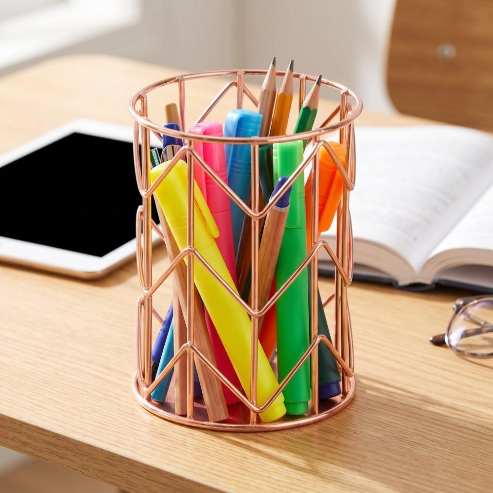 Metal Multifunctional Desktop Organizer Basket  Office Desk Stationery Finishing Storage