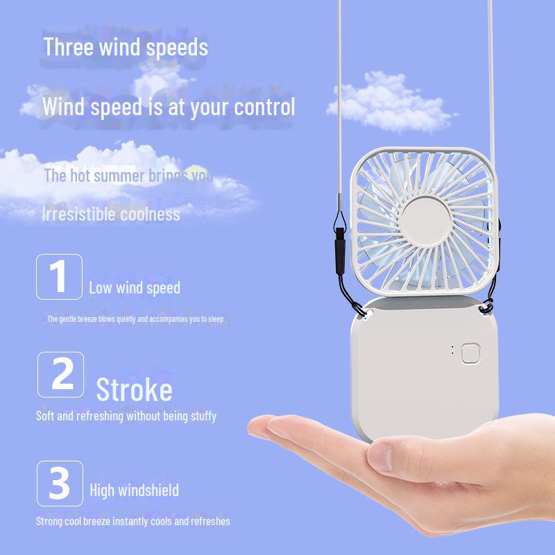 Портативный складной шейный вентилятор с зарядкой от USB — компактный и удобный для использования на рабочем столе, в офисе или на улице
