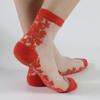 Casual Fashion Women Lace Socks Crystal Glass Silk Short Thin Transparent Sexy Socks Funny Factory Direct Sale