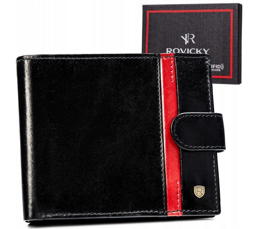 Large men's wallet made of natural leather - Rovicky