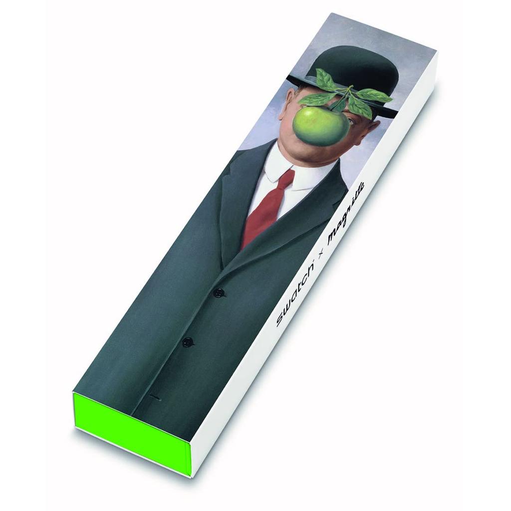 Наручные часы Swatch LE FILS DE L'HOMME BY RENE MAGRITTE ART JOURNEY 2023 SUOZ350, Черные