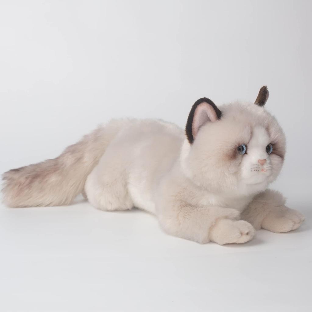HOKESS Ragdoll Cat Plush Lifelike Soft Stuffed Kitten Birthday Gift for and Cat Lovers 20-inch Toy, Animal, Boys, Girls, Kids,