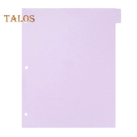 8 шт. Пластиковые разделители для папок, 3-дырочные перфорированные, устойчивые к разрывам страницы-разделители, внутренние разделители страниц, офисные принадлежности