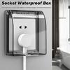 Самоклеящаяся розетка, водонепроницаемая коробка, настенная крышка электрической вилки, защита от брызг, настенная коробка