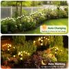8/10LED Firefly Light RGB Solar Outdoor Firefly Garden Lights Waterproof Swaying Fairy Light for Yard Patio Decoration