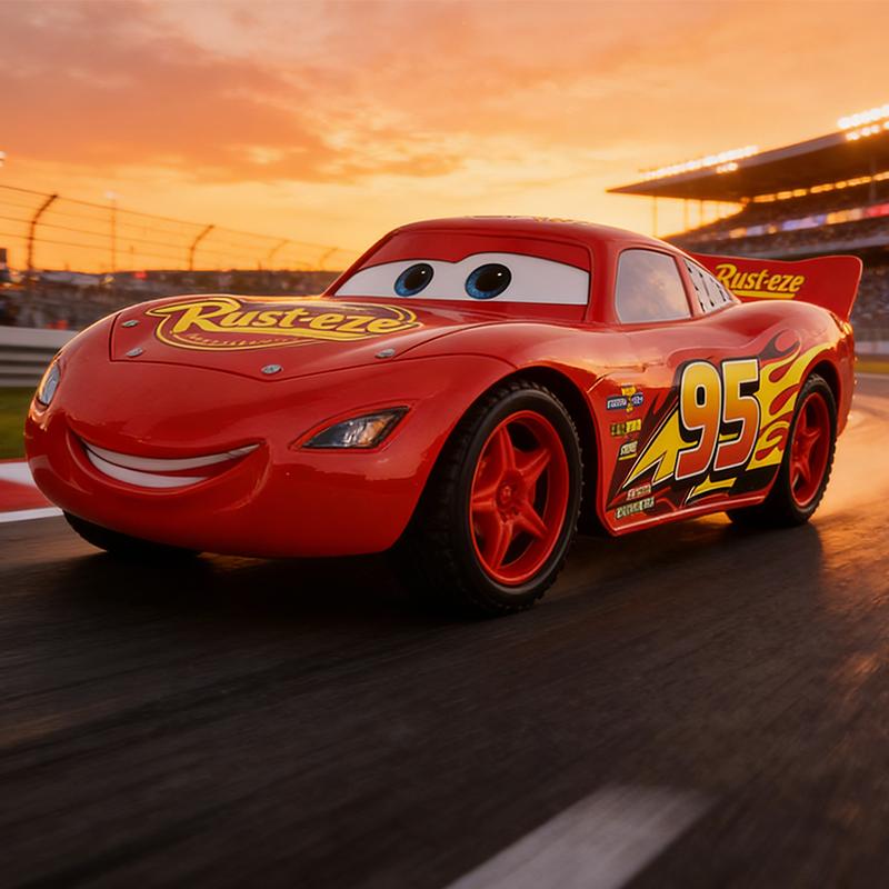 Электрическая игрушечная машинка Disney Pixar Тачки 3 | Машинка на радиоуправлении Молния Маккуин | Электрическая имитация гоночного автомобиля | Подарок на день рождения