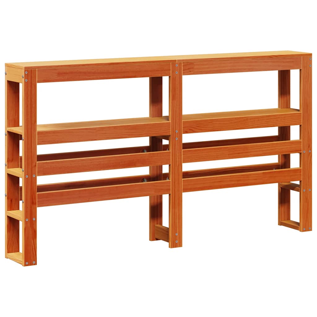 Solid Wood Bed without Mattress Wax Brown 150 x 200 cm Pine Wood