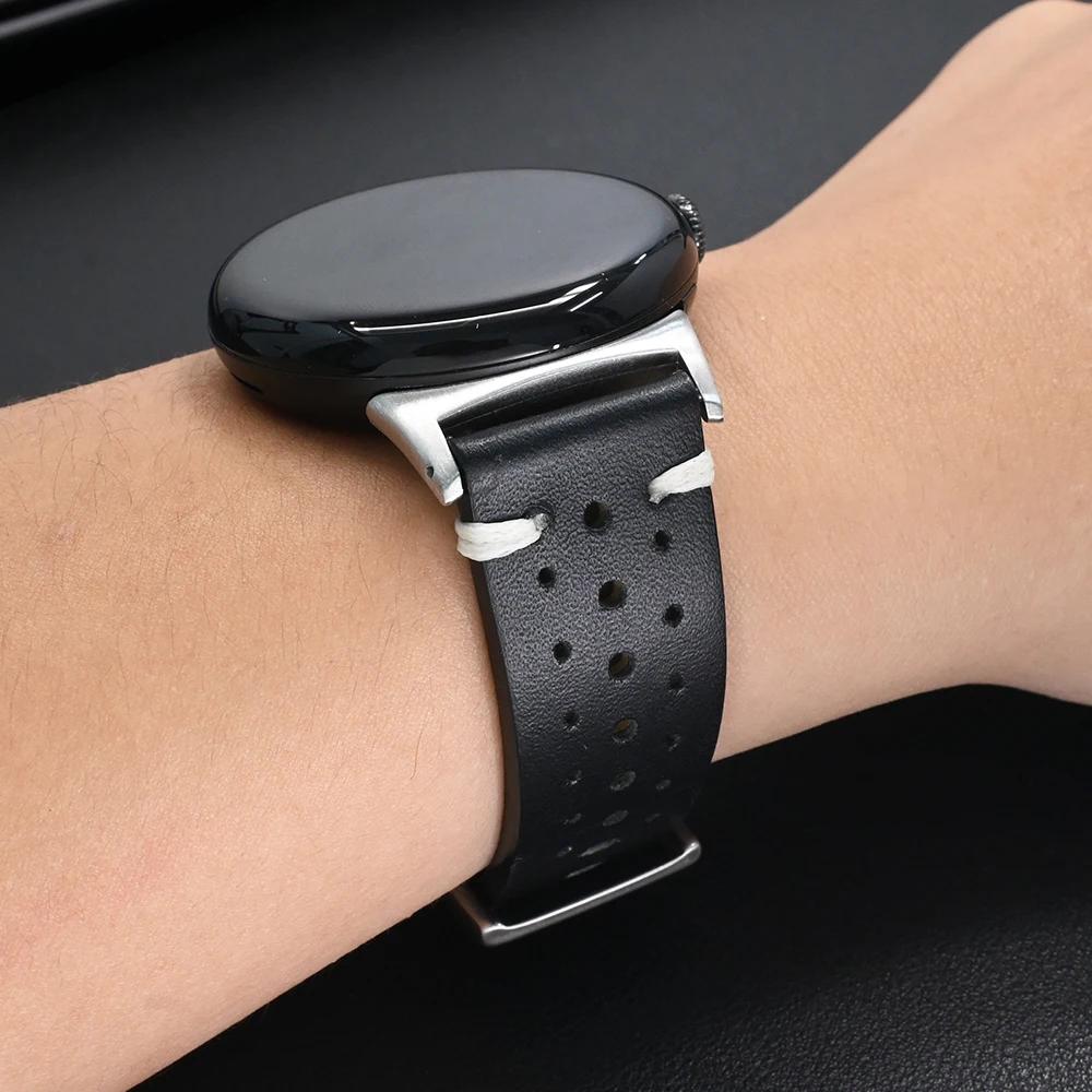 Кожаный ремешок для Google Pixel Watch 3 45 мм Мужской браслет Замененные аксессуары Ремешок для Google Pixel Watch 3 2 1 41 мм Браслет