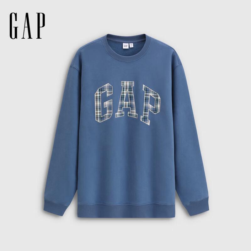 Толстовка унисекс из флиса Gap с вышитым логотипом в клетку