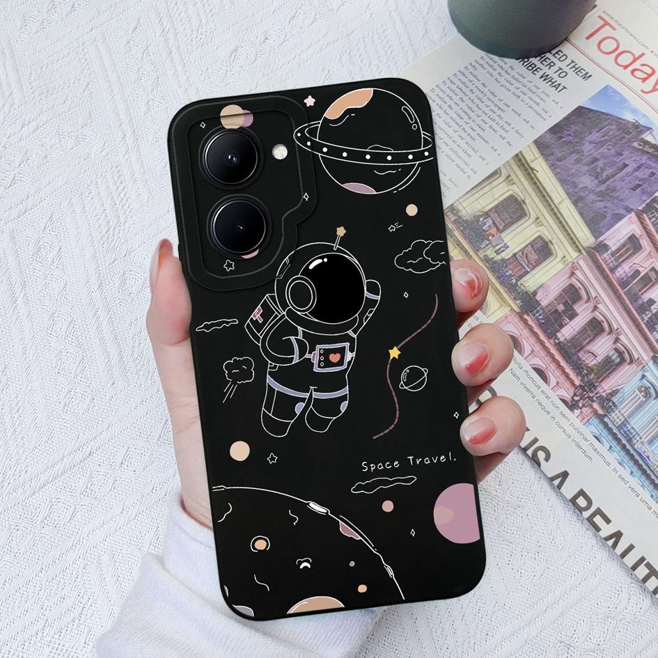 Чехол для Realme C11 C12 C15 C17 C20 C30 C33 C35 C55, роскошный матовый астронавт, жидкий силикон, мягкая задняя крышка для OPPO Realme GT Coque Fundas, бампер