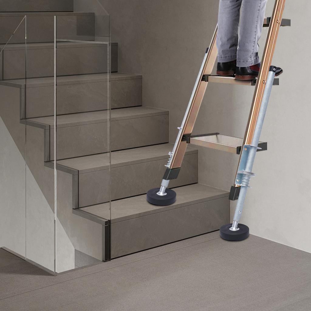 18.5-22.44in Ladder Support Foot Levelers, Universal Stair Ladder Stabilizers, Ladder Aide Leveling Feet for Extension Ladders