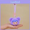 Cute Bear Head Plush Keyring With Short Plush Material For Handbag Decor And Gift Idea
