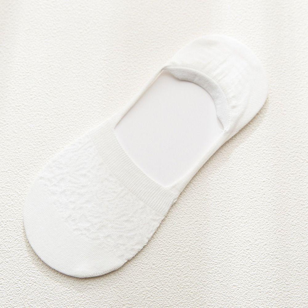 Breathable Invisible Boat Socks Hollow Crew Socks Simple Lace Socks