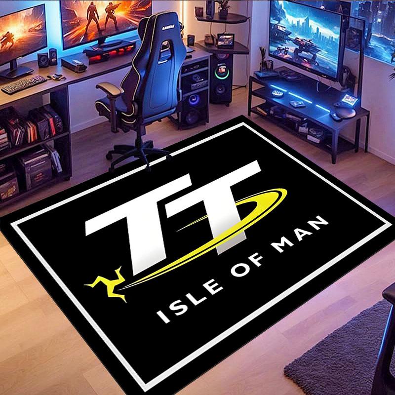 Isle of Man TT Logo Rug, suitable for living room, bedroom, game room, computer room and home décor.