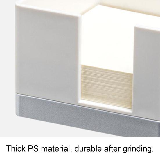 Ящик для хранения большой емкости, гладкий пластик для письма, портативные канцелярские принадлежности, держатель для кубиков для заметок, школьные принадлежности