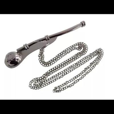 Морская никелированная цепь для свистка для боцманской/боцманской трубки с деревянным ящиком