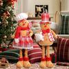 Рождественский пряничный человечек, плюшевая игрушка-кукла с выдвижными ногами, мягкая кухонная пряничная кукла для рождественской вечеринки, домашний декор