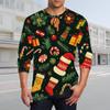Men's T Shirt O-Neck Clothing Apparel Outdoor Long Sleeve Print Fashion Designer Vintage