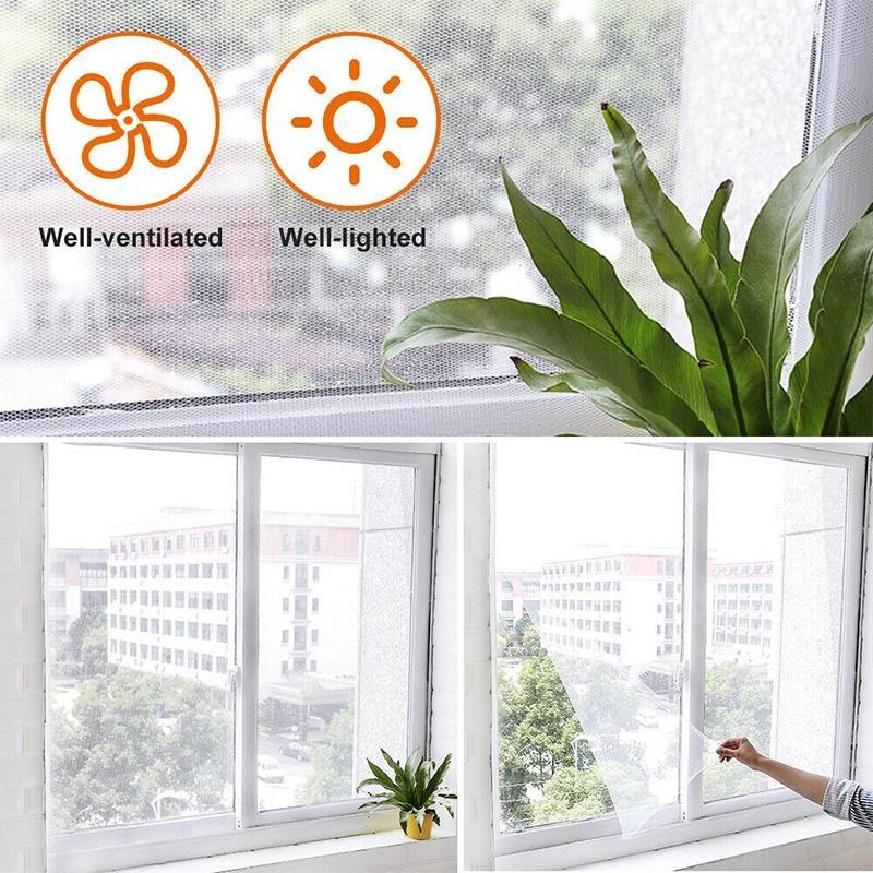 Противомоскитная сетка от мух, оконная сетка, самоклеящаяся сетка от комаров, насекомых, летающих насекомых, занавески для окон, домашняя защита